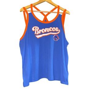 New Boise State Broncos Tank Top Women 2XL Idaho College NCAA Spirit Orange Blue